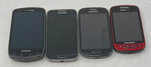 Load image into Gallery viewer, Lot Of 4 Pcs Samsung Multicolor Mixed Android Smartphones Not Tested For Parts