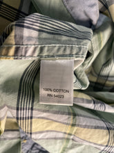 Load image into Gallery viewer, Banana Republic Mens Multicolor Plaid Print Cotton Soft Wash Dress Shirt Size M