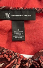 Load image into Gallery viewer, INC International Concepts Womens Red Printed Long Sleeve Blouse Top Size Small