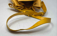 Load image into Gallery viewer, Melange 1942 Womens Yellow Textured Faux Leather Bucket & Drawstring Purse