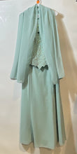 Load image into Gallery viewer, Nina Nischelle Womens Celadon Beaded Long Maxi Dress With Matching Scarf Size 14