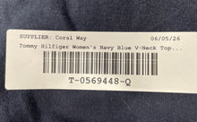 Load image into Gallery viewer, Tommy Hilfiger Womens Navy Blue Short Sleeve V-Neck Pullover T-Shirt Size XS
