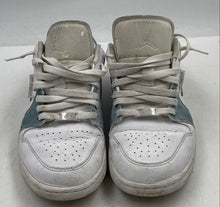 Load image into Gallery viewer, Authentic Nike Mens Air Jordan 1 Low White Green Sneaker Shoes Size 8.5 Damaged