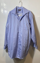 Load image into Gallery viewer, Michael Kors Mens Light Blue Cotton Non-Iron Dress Shirt Size 17 36/37 Tall