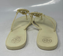 Load image into Gallery viewer, Authentic Tory Burch Womens Mini Miller Ivory Thong Sandals Size 7 M Stained