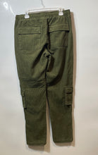 Load image into Gallery viewer, Forever 21 Mens Green Corduroy Elastic Waist Drawstring Cargo Pants Size L