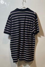 Load image into Gallery viewer, Polo By Ralph Lauren Mens Black White And Purple Striped Polo Shirt Size XL