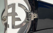 Load image into Gallery viewer, Authentic Giorgio Armani Women's Gunmetal Black Crystal Logo Shield Sunglasses