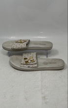 Load image into Gallery viewer, Michael Kors Womens White Signature Print Slip-On Slide Sandals Size 8M