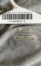 Load image into Gallery viewer, Fila Mens Gray Short Sleeve Crew Neck Pullover T-Shirt Size XXL