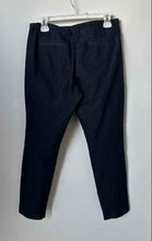 Load image into Gallery viewer, Express Womens Navy Blue Editor Flat Front Straight Leg Ankle Pants Size 8R