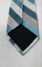 Load image into Gallery viewer, Perry Ellis Mens Multicolor Striped Silk Adjustable Designer Formal Pointed Tie