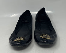 Load image into Gallery viewer, Authentic Tory Burch Womens Caroline Black Leather Slip-On Ballet Flats Size 10M