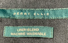 Load image into Gallery viewer, Perry Ellis Mens Blue Long Sleeve Collared Regular Fit Button-Up Shirt Size XL