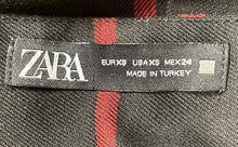 Load image into Gallery viewer, Zara Womens Black Red Plaid Side Zip Mini Wrap Skirts Size XS