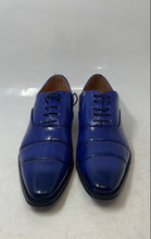 Load image into Gallery viewer, Antonio Cerrelli Mens Blue Square Toe Lace-Up Oxford Dress Shoes Size 9.5