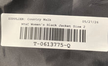 Load image into Gallery viewer, New York & Company 7th Avenue Womens Black Notch Lapel Two-Button Blazer Size 2