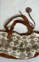 Load image into Gallery viewer, Lucky Brand Womens Brown Printed Charm Inner Pockets Double Handle Tote Handbag