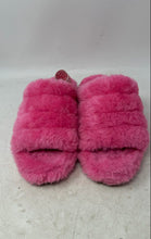 Load image into Gallery viewer, Ugg Womens Fluff Yeah 1095119 Pink Sheepskin Slingback Slide Slippers Size 9