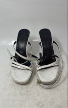 Load image into Gallery viewer, Couture Donald J Pliner Womens White Leather Adjustable Ankle Strap Heels Size 7
