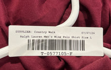 Load image into Gallery viewer, Polo Ralph Lauren Mens Wine Red Classic Fit Collared Golf Polo Shirt Size L