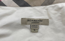 Load image into Gallery viewer, Authentic Burberry London Womens Ivory Long Sleeve Button-Up Shirt Size L