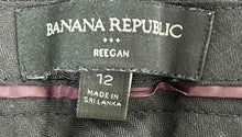 Load image into Gallery viewer, Banana Republic Womens Reegan Black Plaid Straight Leg Ankle Pants Size 12