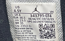 Load image into Gallery viewer, Nike Boys Air Jordan True Flight 343795-074 Black Blue Sneaker Shoes Size 4.5Y