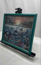 Load image into Gallery viewer, Dolphins And Fishes Framed Print Signed By TC Chiu Tropical Marine Wall Art