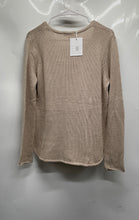 Load image into Gallery viewer, Miracle Womens Khaki White Beach Lightweight Pullover Sweater Sz XS/S With Tags