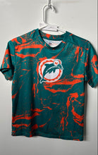 Load image into Gallery viewer, NFL Boys Blue Orange Miami Dolphins Football T-Shirt Size M 10/12