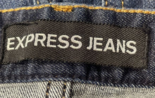 Load image into Gallery viewer, Express Womens Blue Denim Mid-Rise Pockets Bootcut Leg Jeans Size 8R With Tag