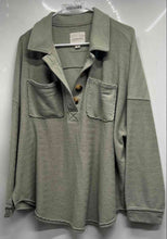 Load image into Gallery viewer, American Eagle Outfitters Womens Green Textured Collared Pullover Sweater Size M
