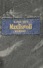 Load image into Gallery viewer, Max Davoli Mens Black Wool Single-Breasted Notch Two Button Blazer Size 42/36L