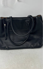 Load image into Gallery viewer, London Fog Womens Black Bottom Studs Inner Pockets Double Handle Shoulder Bag