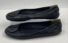 Load image into Gallery viewer, Authentic Tory Burch Womens Minnie Travel Black Ballet Flats Size 8.5M Damaged