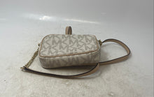 Load image into Gallery viewer, Michael Kors Womens White Beige Zipper Inner Pocket Mini Crossbody Bag