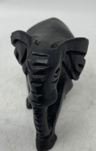 Load image into Gallery viewer, Black Hand Carved Wooden Home Decorative Elephant Figurine Collectible