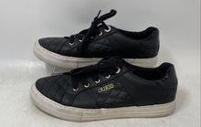 Load image into Gallery viewer, Guess Womens Loven Black Leather Lace-Up Low Top Sneaker Shoes Size 8M