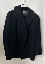 Load image into Gallery viewer, Unbranded Mens Black Long Sleeve Pockets Double-Breasted Pea Coat Size 46R