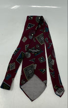 Load image into Gallery viewer, Christian Dior Mens Multicolor Geometric Print Silk Adjustable Designer Tie