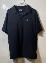 Load image into Gallery viewer, Psycho Bunny Mens Black Short Sleeve Collared Golf Polo Shirt Size 7