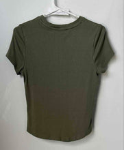 Load image into Gallery viewer, Tahari Womens Green Ribbed Short Sleeve Crew Neck Pullover T-Shirt Size L