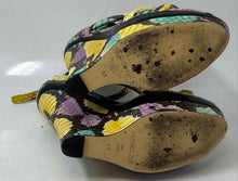 Load image into Gallery viewer, Rachel Zoe Womens Katia Multicolor Snakeskin Print Wedge Strappy Sandals Sz 6.5
