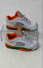 Load image into Gallery viewer, Nike Kids Air Jordan 5 Low White Orange Green Leather Sneakers Shoes Size 9C