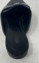 Load image into Gallery viewer, Michael Kors Womens Black Leather Round Toe Slip-On Flat Mule Sandals Size 9 M
