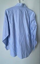Load image into Gallery viewer, Thomas England Mens White Blue Striped Long Sleeve Dress Shirt Size 15.5/39