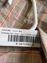 Load image into Gallery viewer, Ermenegildo Zegna Mens Brown Print Shirt Size XL