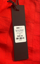 Load image into Gallery viewer, Fashion Nova Mens Red Deprime Stacked Slim Flare Trouser Pants Size 30 With Tag
