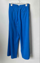 Load image into Gallery viewer, Zara Womens Blue Pleated Slash Pocket Stretch Wide-Leg Chino Pants Size Small